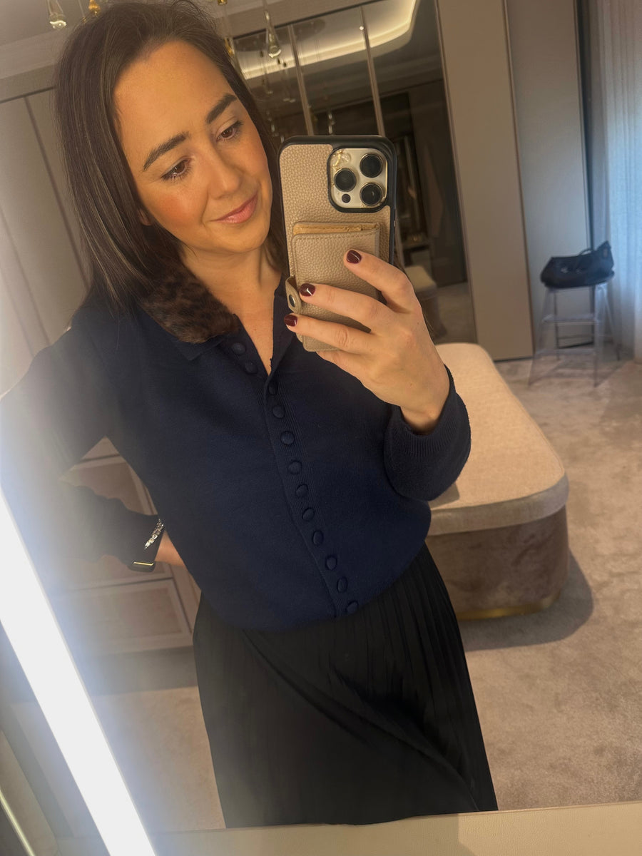 Blake leopard print collar