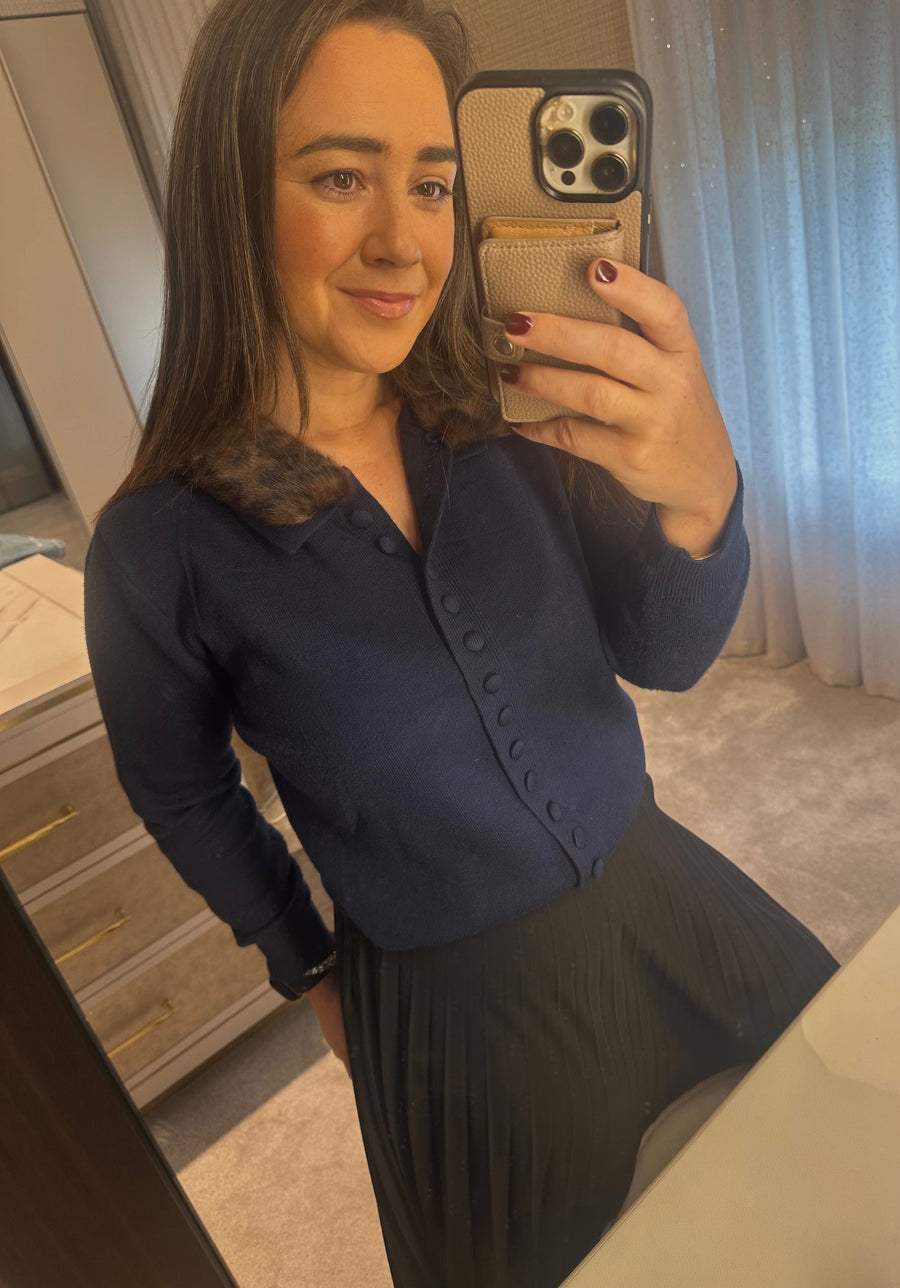 Blake leopard print collar