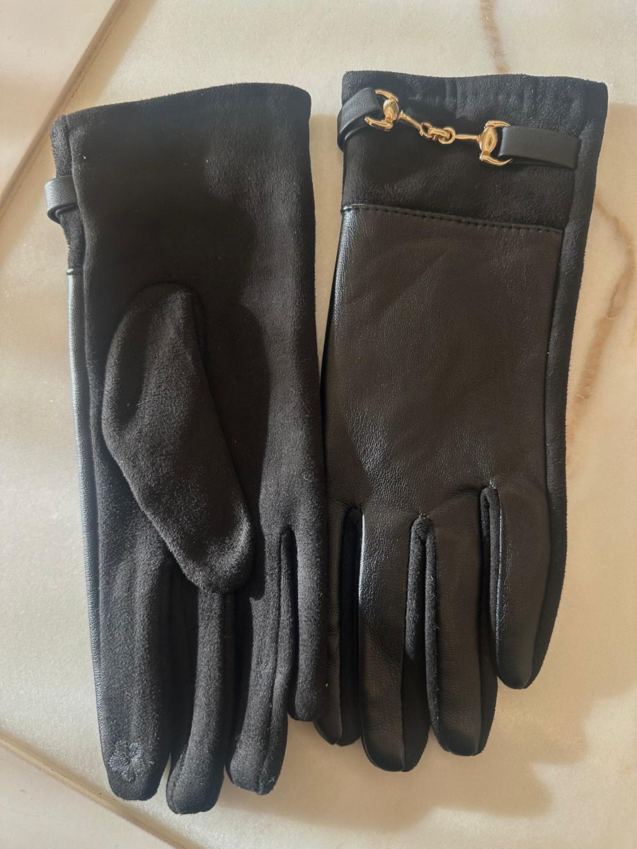 Carvella faux leather gloves