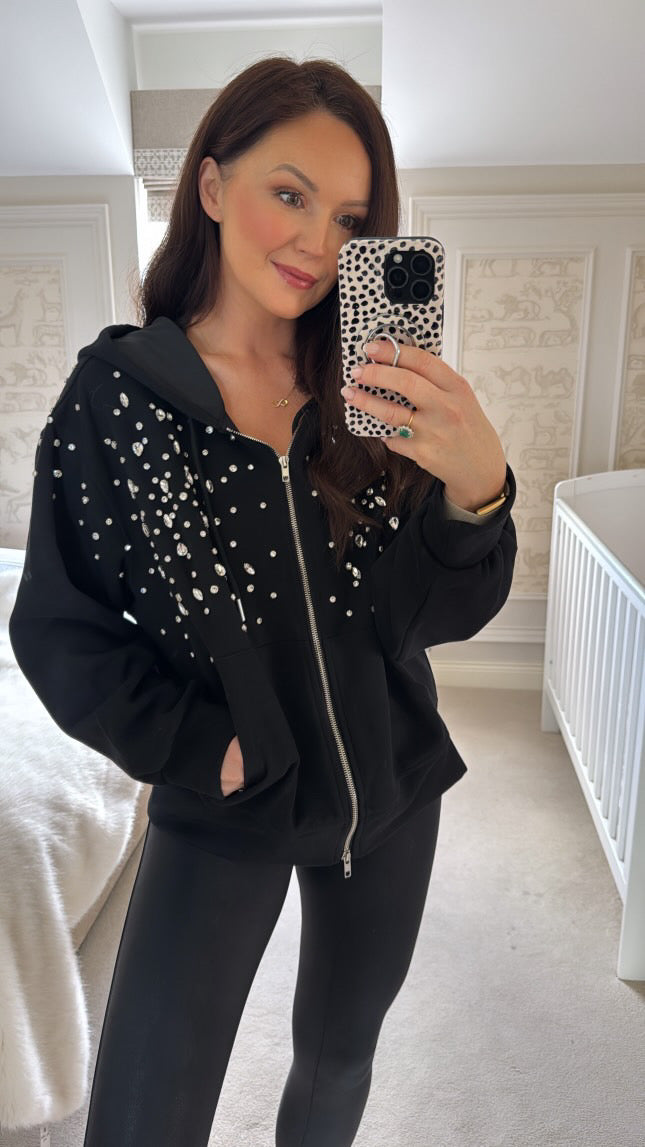 Lele embellished zip up