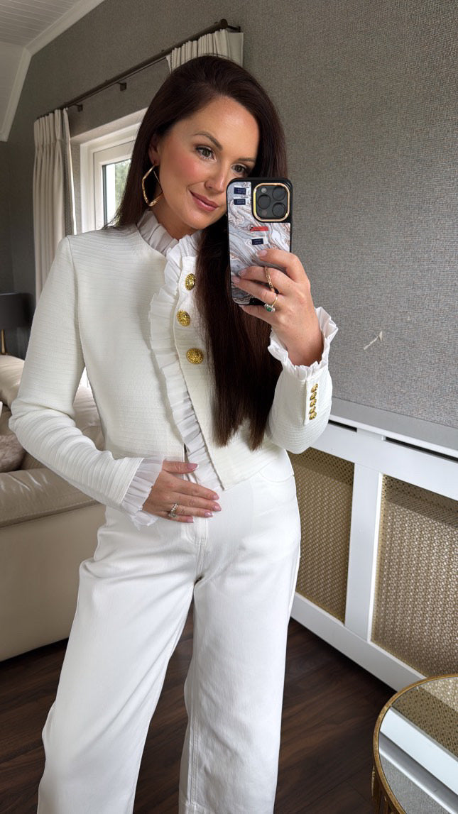 Clementine gold button blazer