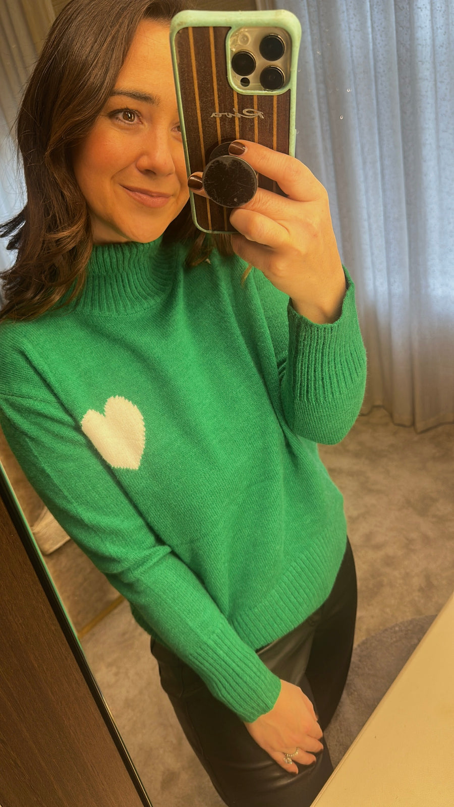 Heart polo sweater