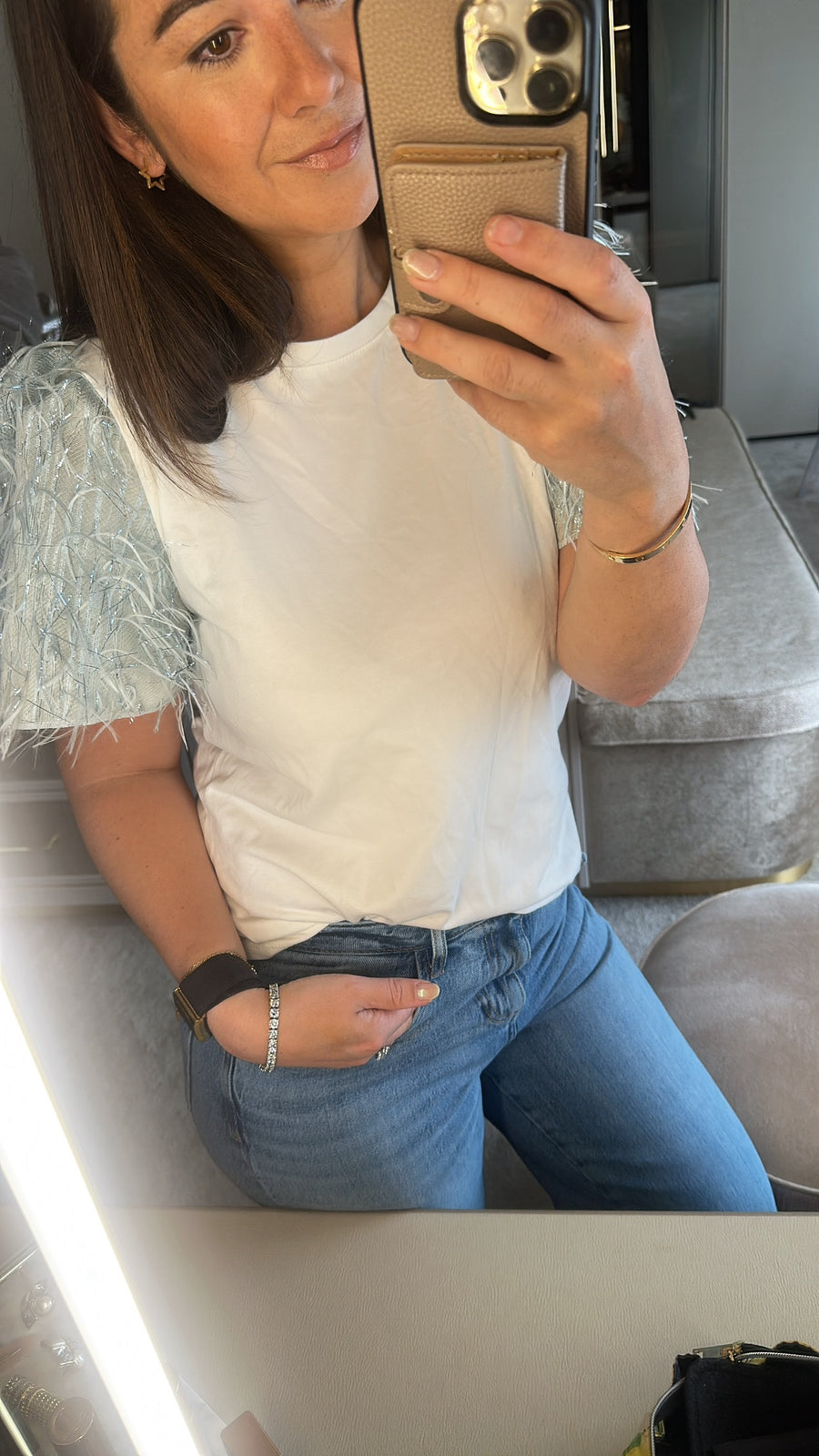 Kia frill sleeve top