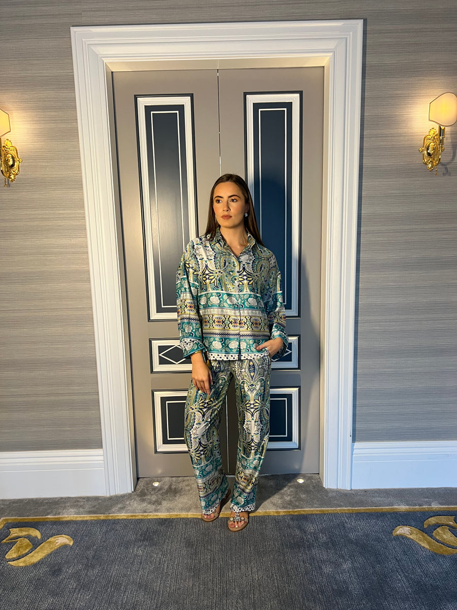 Aire two piece shirt and trouser set