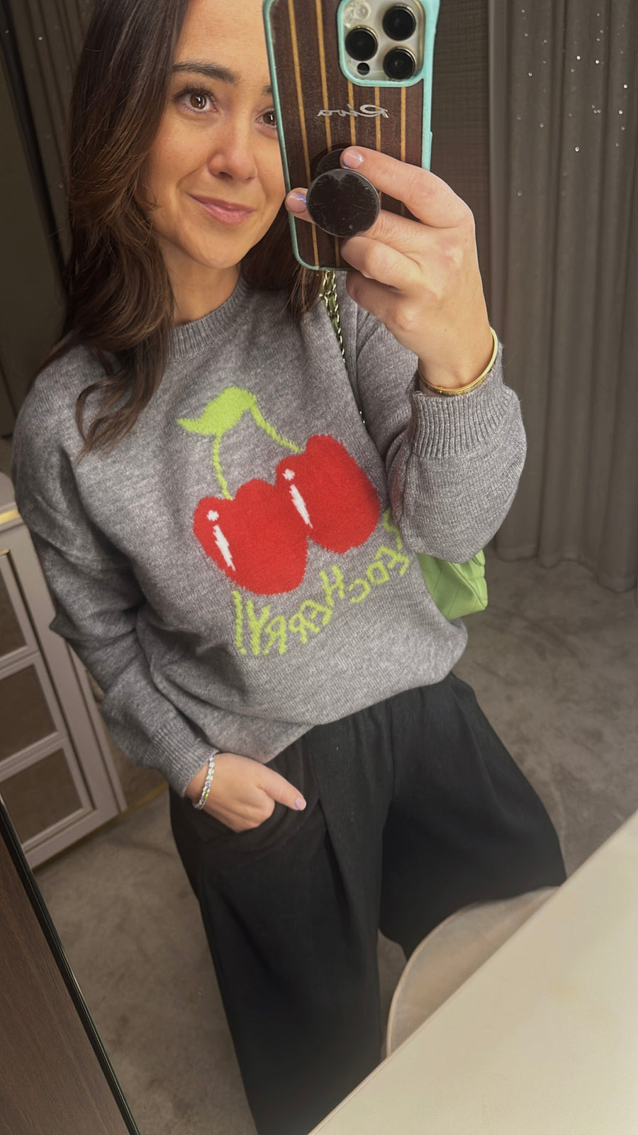 Red cherry sweater