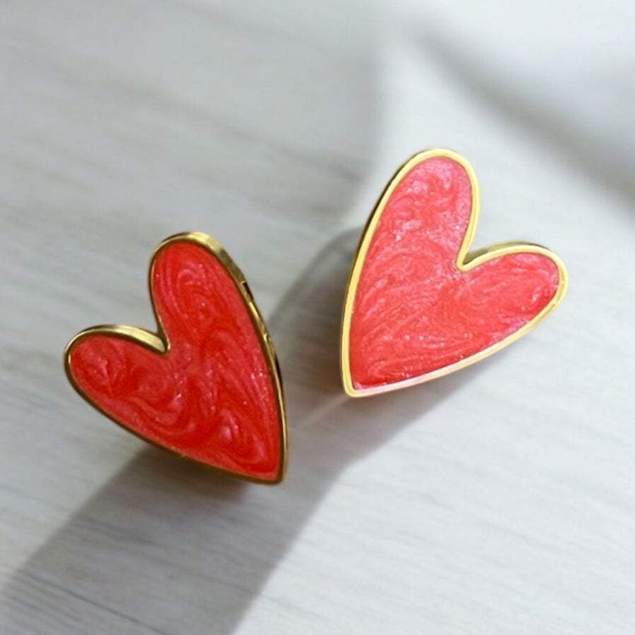 Tia heart earrings