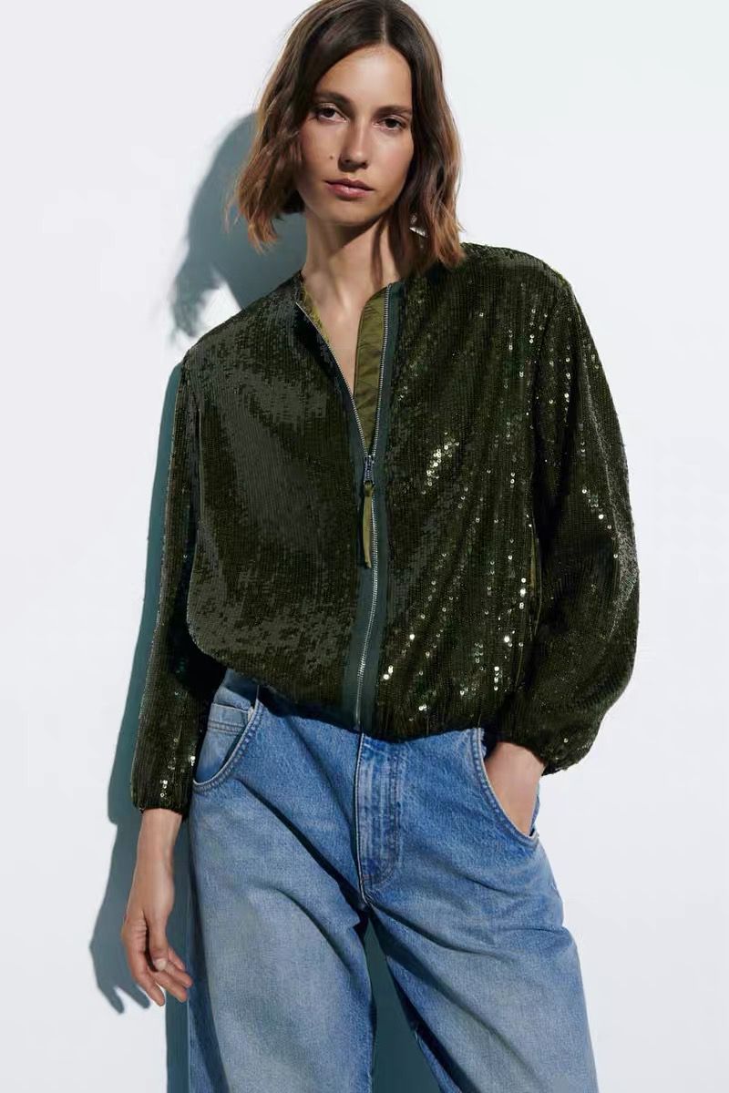 Sparkle bomber jacket