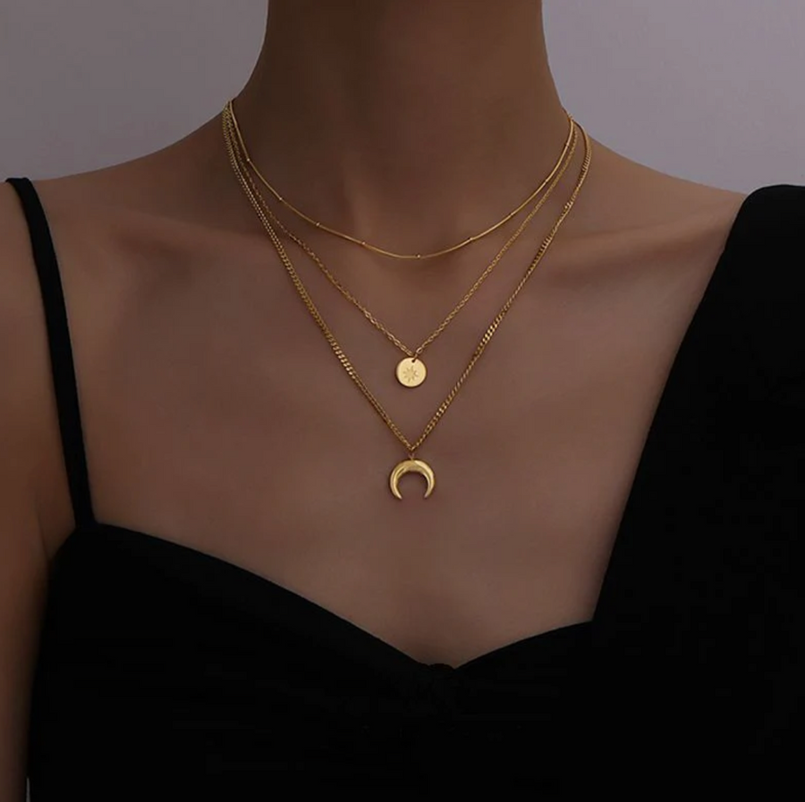 Moon Chain Pendant Necklace