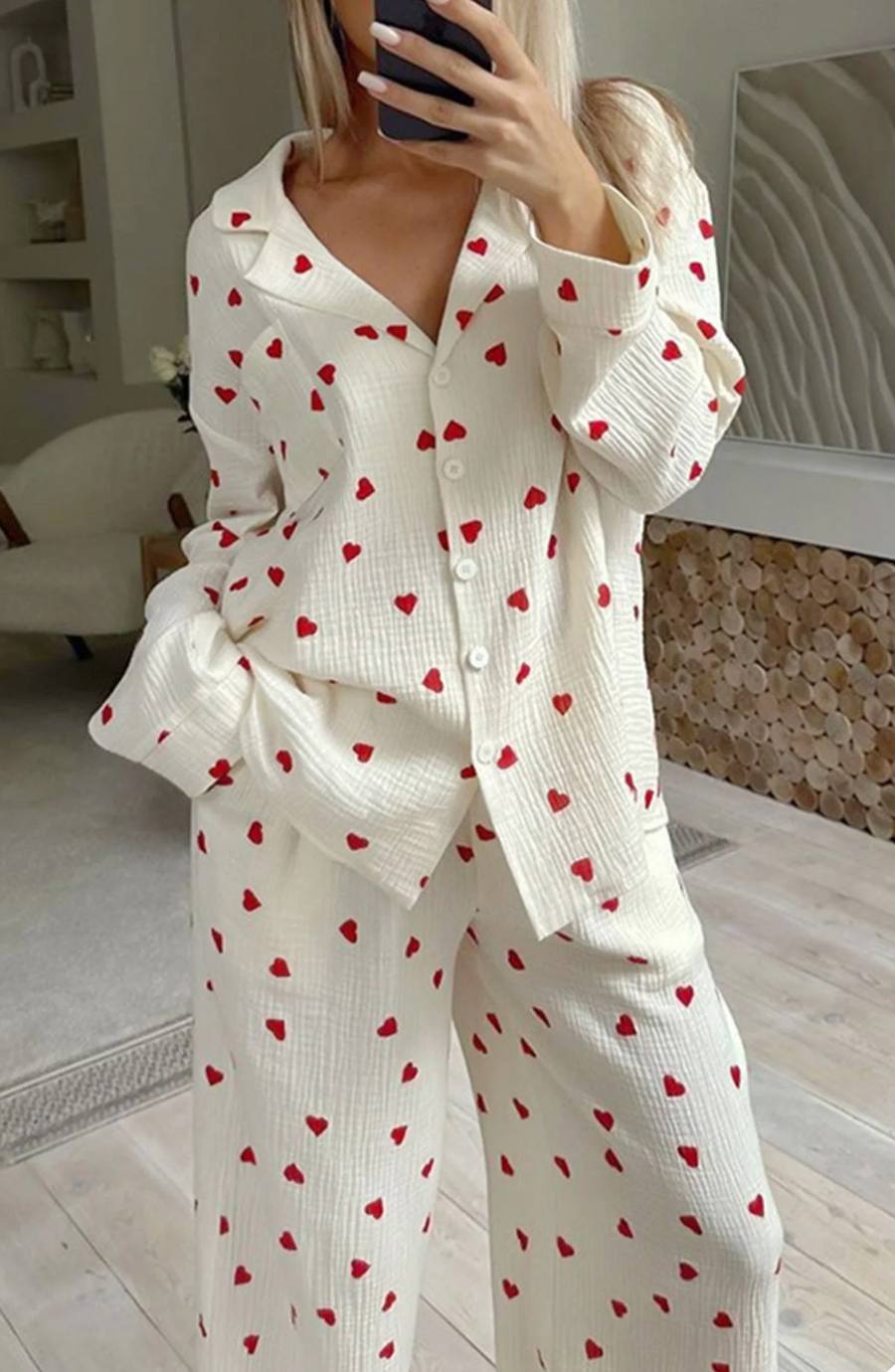 Janine heart pyjamas