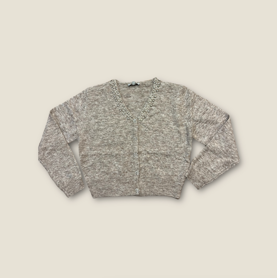 Embellished knitted cardigan
