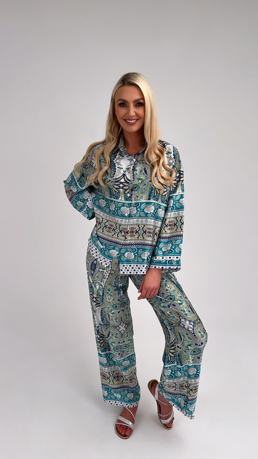 Aire two piece shirt and trouser set