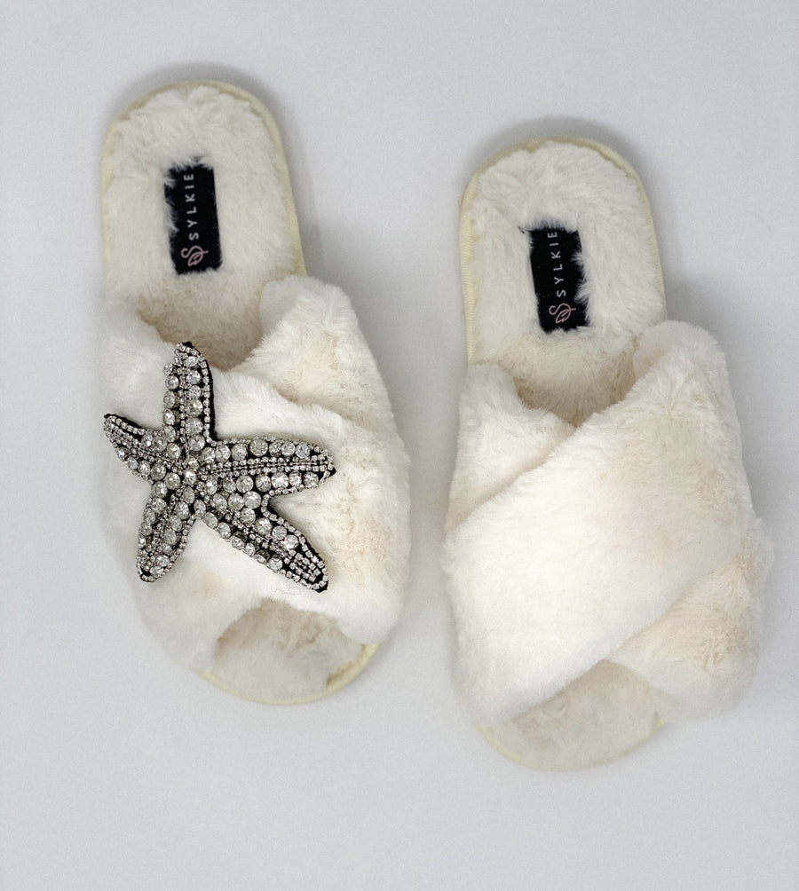 Starfish Cross Slipper Ivory