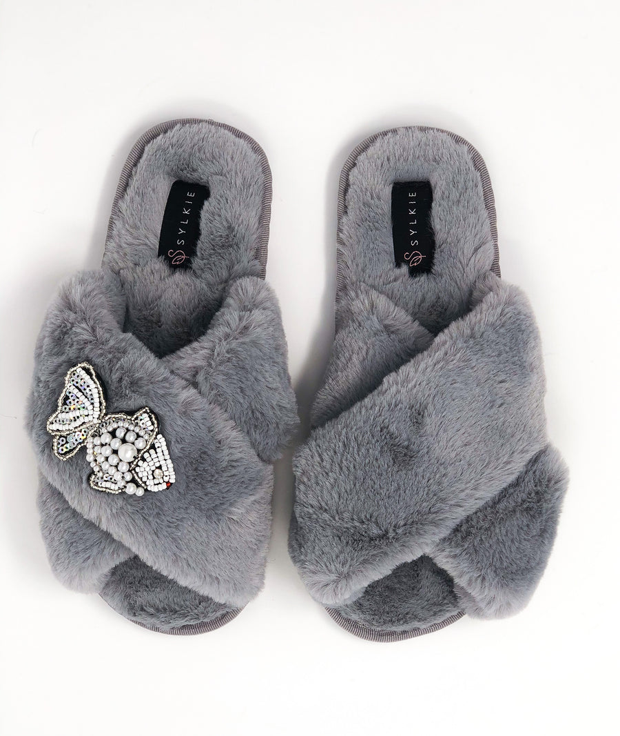 Marina Starfish Cross Slipper Grey