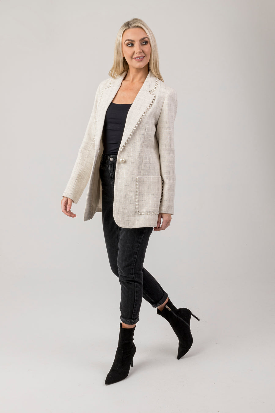 Faye pearl blazer