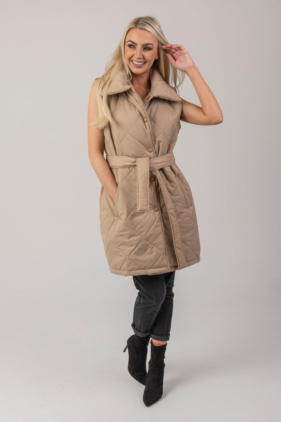 Nadia padded gilet coat