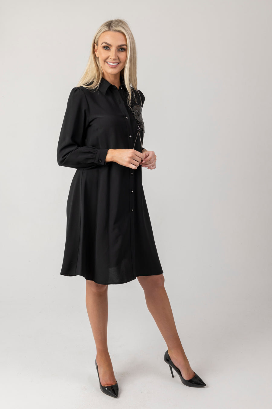 Dakota embellished shirt dress