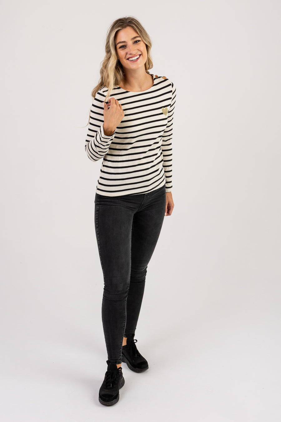 Heart stripe jumper