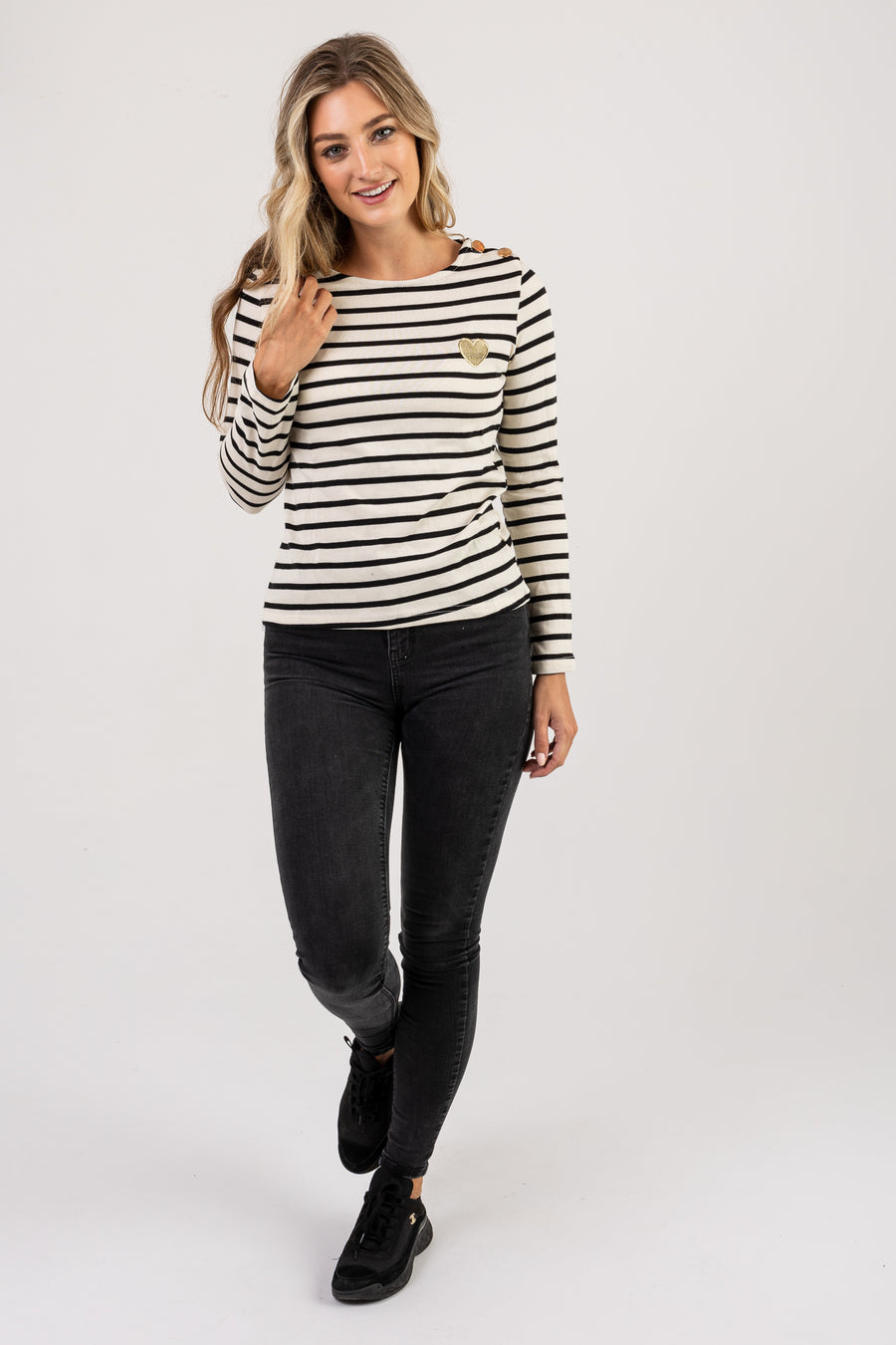 Heart stripe jumper