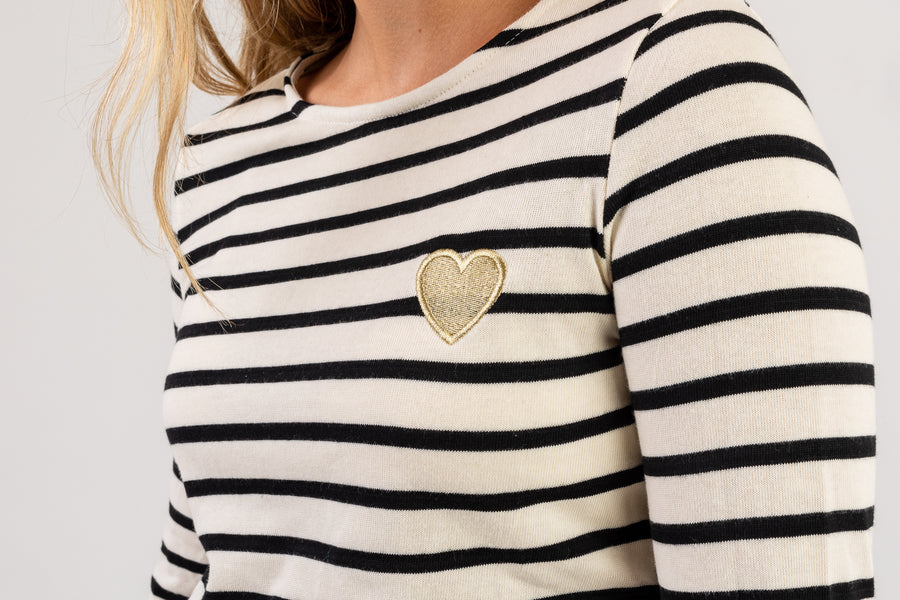 Heart stripe jumper