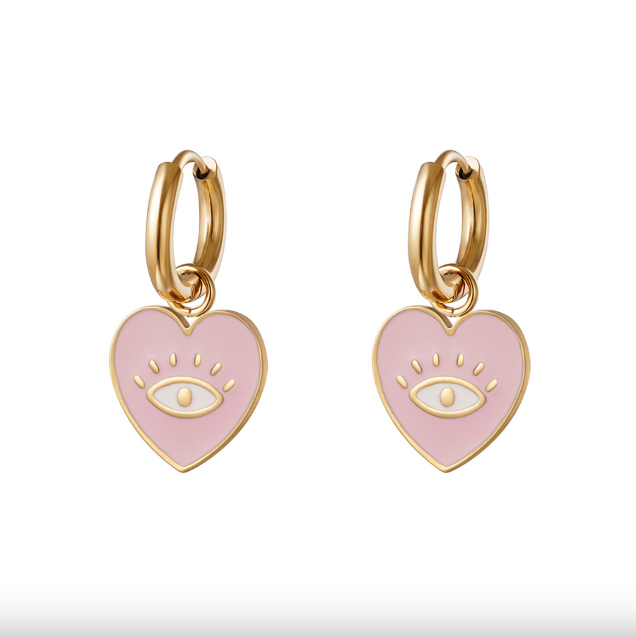 HEART EYE EARRINGS