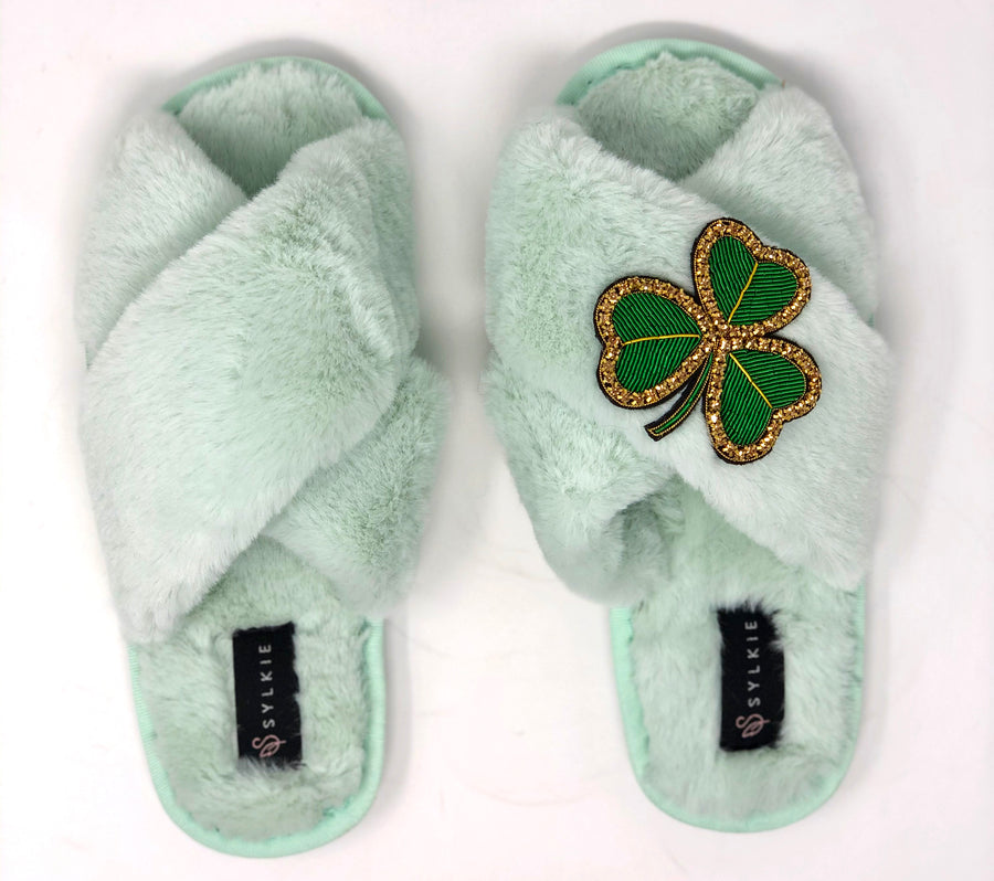 Eireann Cross Slipper Mint