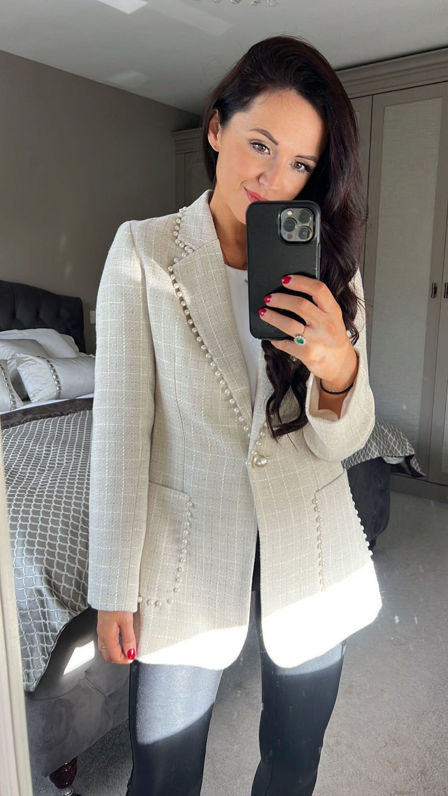 Faye pearl blazer