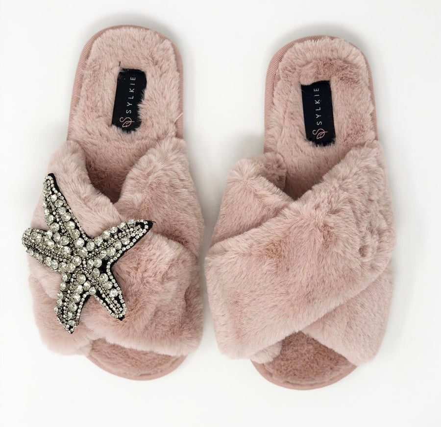 Silver Starfish Cross Slipper